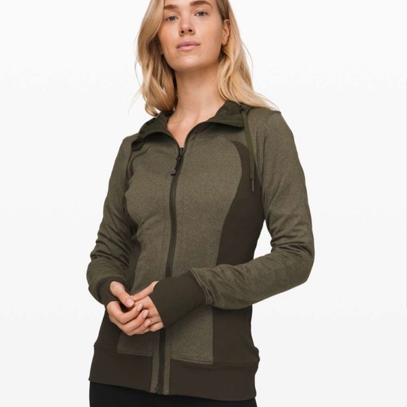 SOLD 💟 LULULEMON Athletic Reversible Dance Studio Jacket III Size 2 Dark Olive - Picture 2 of 16